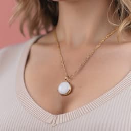 DIY Biżuteria z Mleka - Komplet: Naszyjnik 18mm "Circle of Life" + Pierścionek + Kolczyki - thumbnail 2